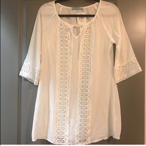 SOLITAIRE SWIM COVER UP CROCHET LACED